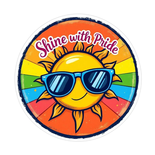 Shine with pride sticker