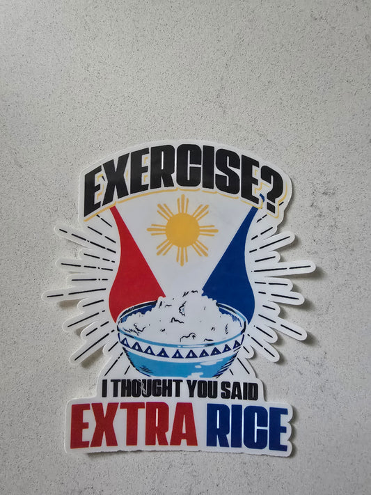 Extra rice sticker