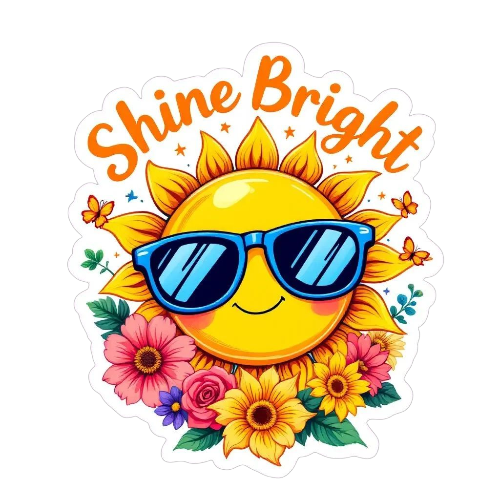 Shine bright sticker