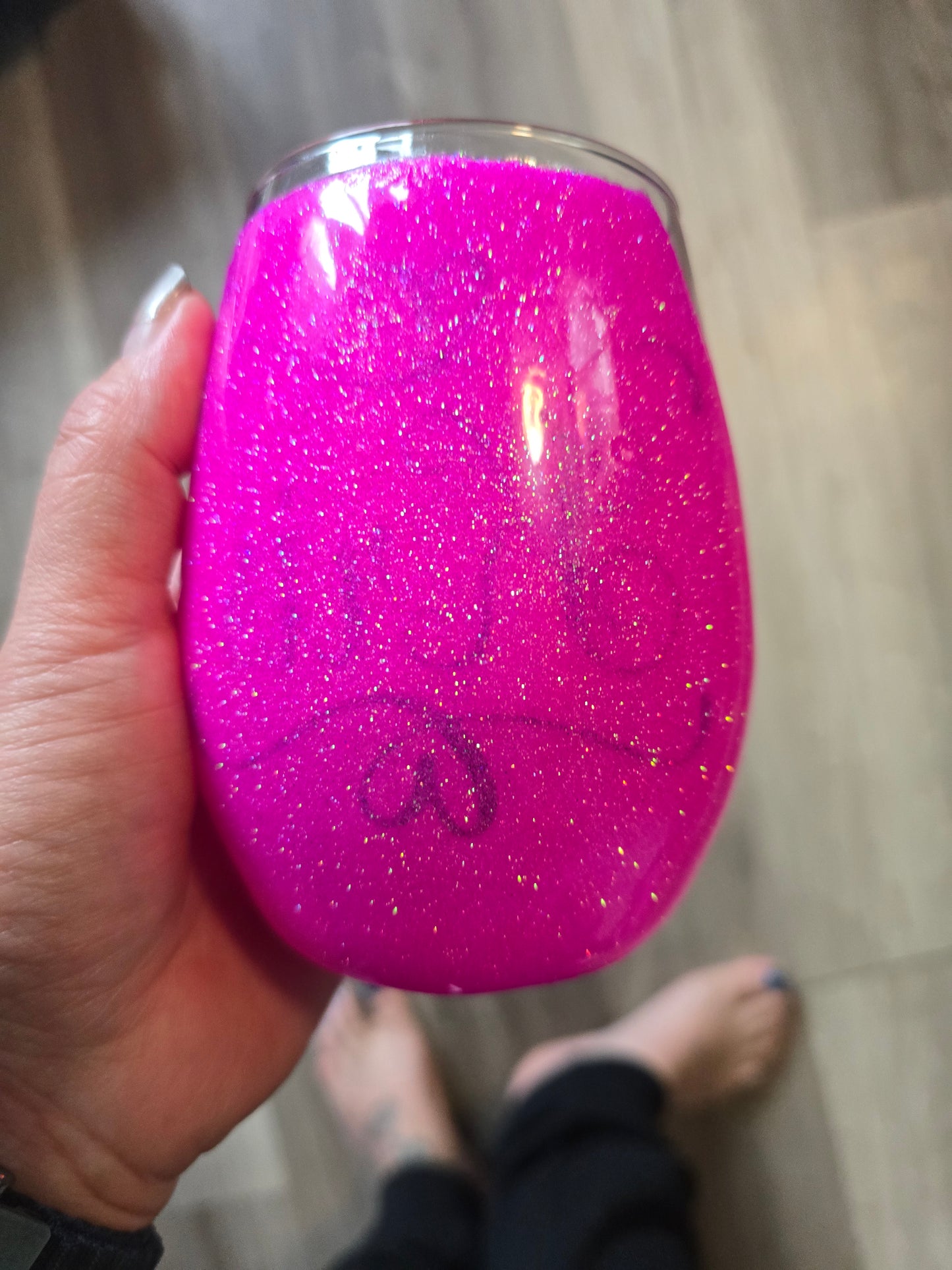 Custom personalized wine glass